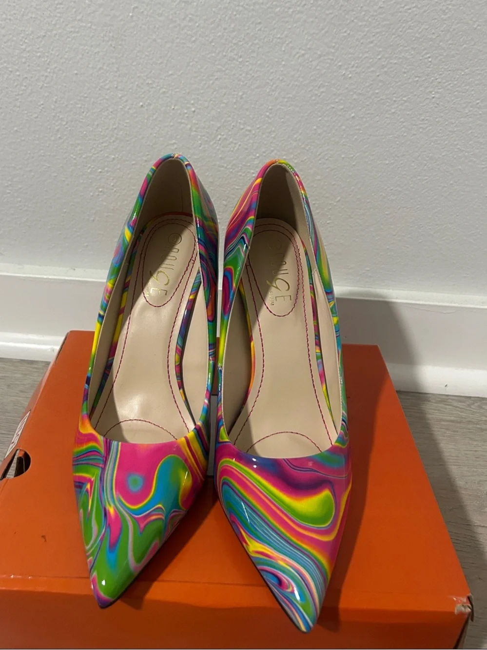 Rouge! Multicolor Swirl Pointed-Toe Stiletto Pumps